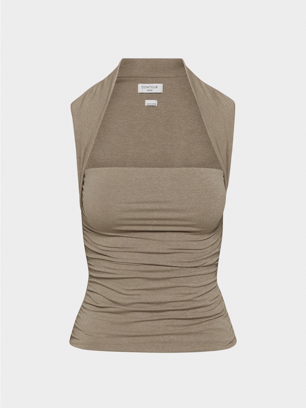 NWT Aritzia Contour Flourish Top in Heather nomad taupe size medium